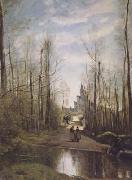 Jean Baptiste Camille  Corot L'eglise de Marissel (mk11) oil